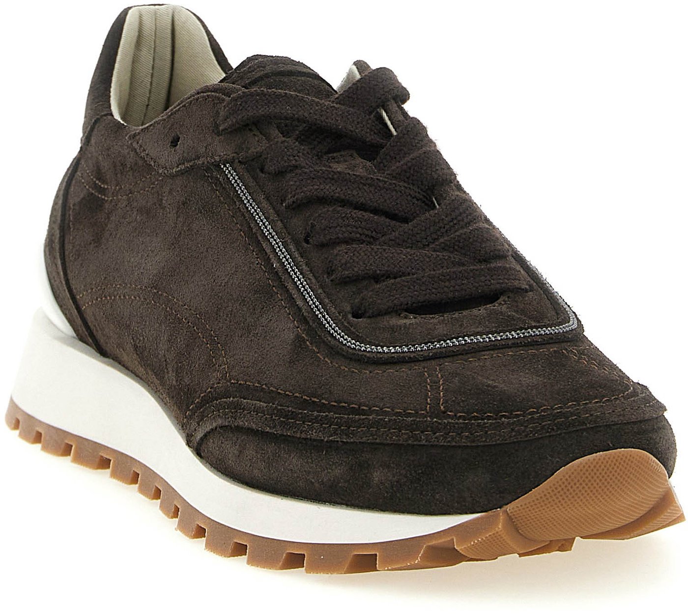 Brunello Cucinelli Brown Calfskin Sneakers