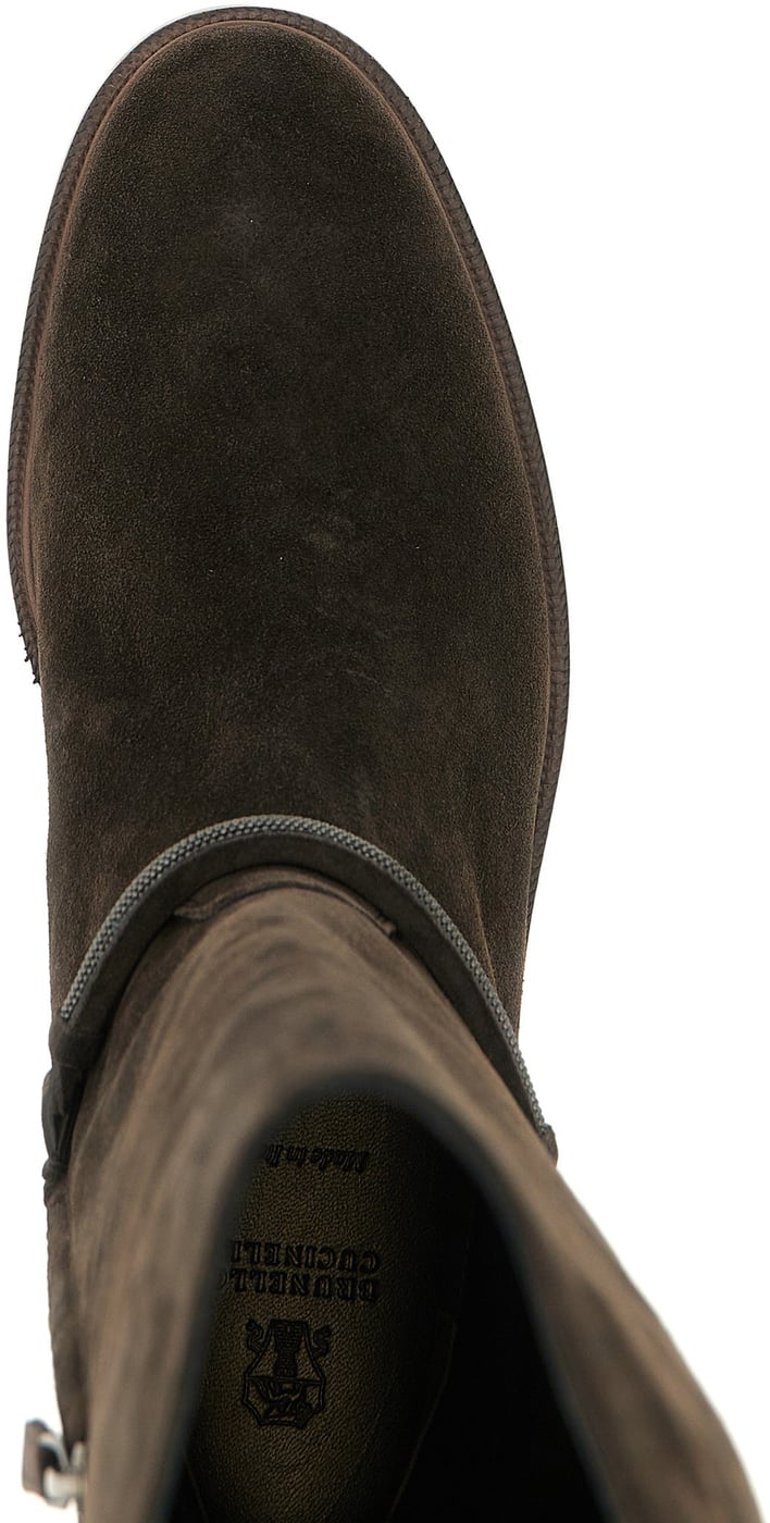 Brunello Cucinelli Black Calfskin Over The Knee
