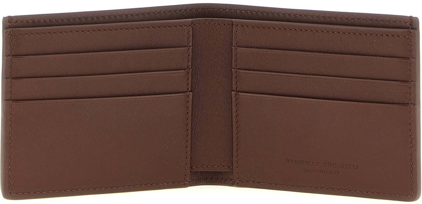 Brunello Cucinelli Brown Calfskin Leather Wallet