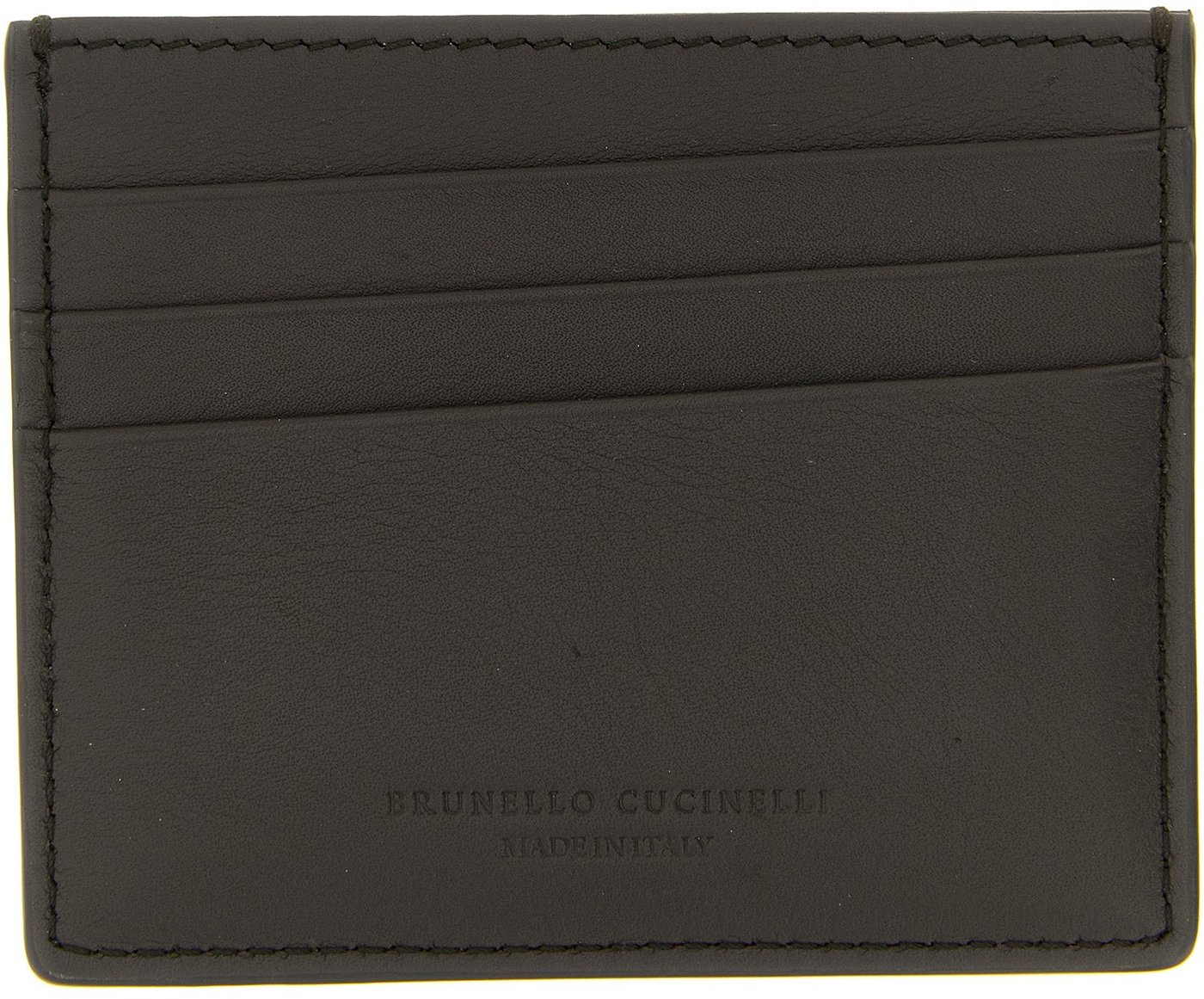 Brunello Cucinelli Black Calfskin Cardholder