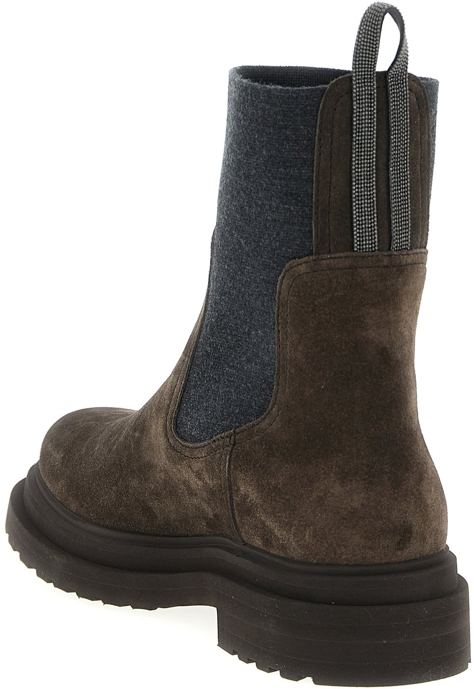 Brunello Cucinelli Brown Calfskin Ankle Boots