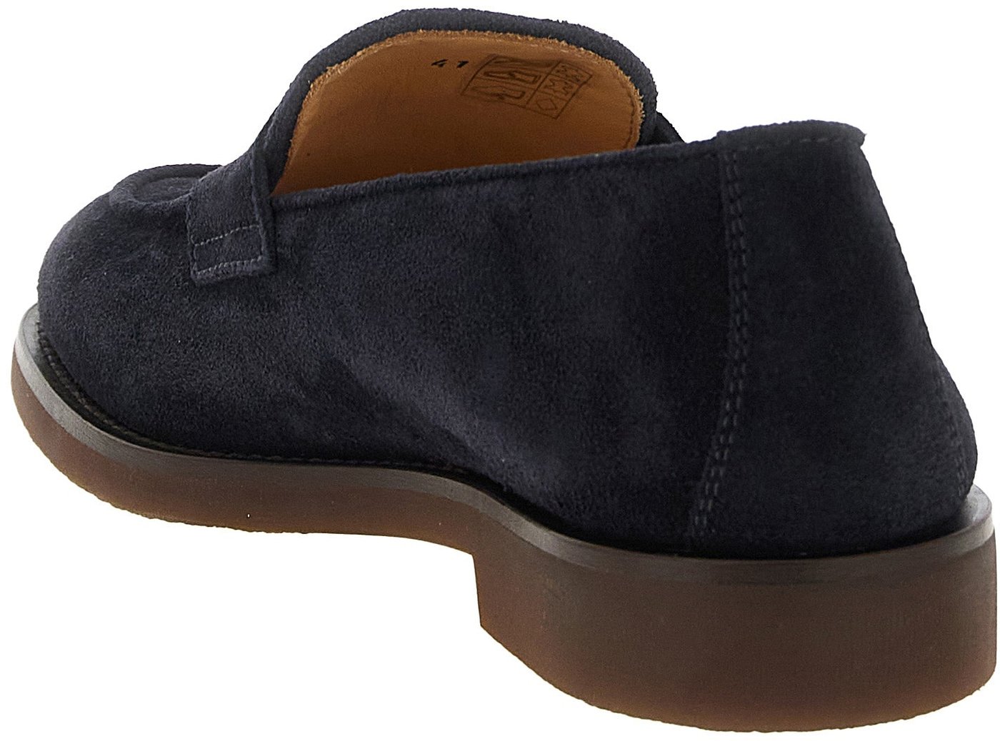 Brunello Cucinelli Blue Calfskin Slip-On Loafers