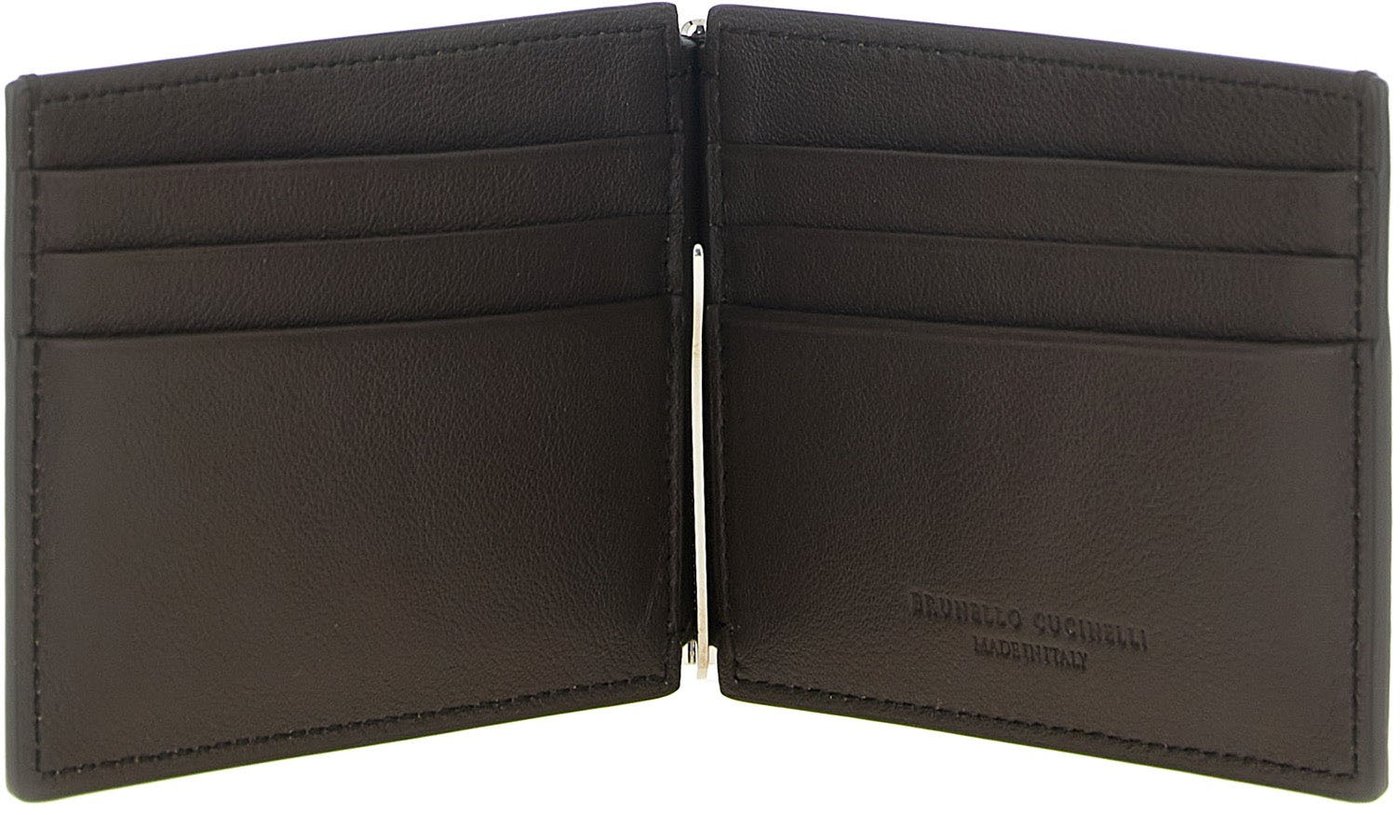Brunello Cucinelli Brown Calfskin Money Clip