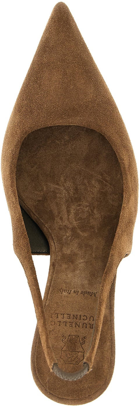 Brunello Cucinelli Brown Calfskin High Heel Pumps