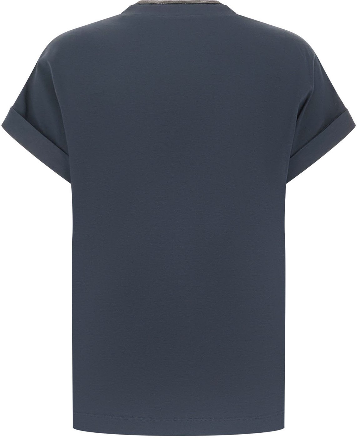 Brunello Cucinelli Air force blue stretch cotton t-shirt