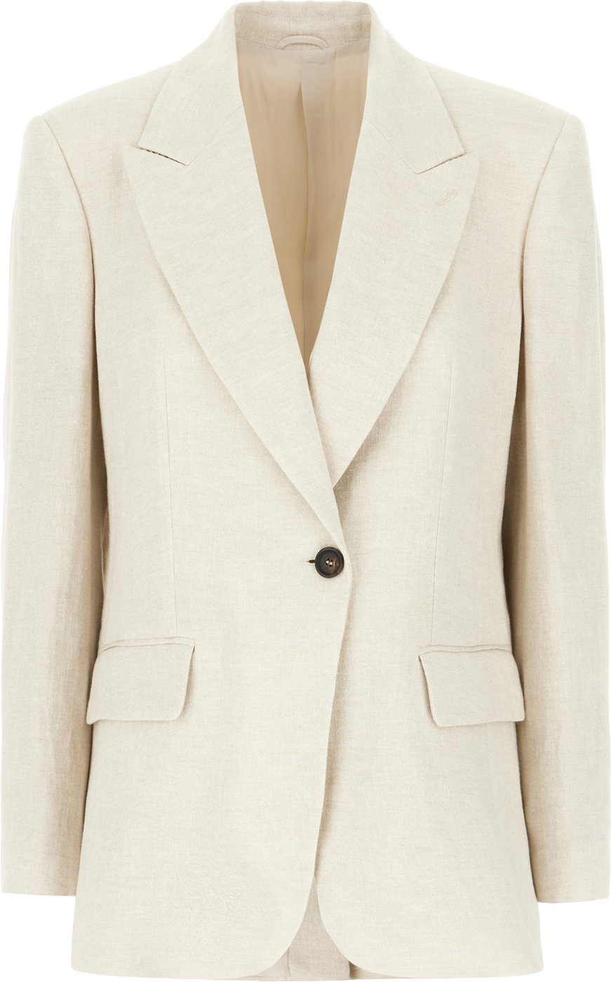 Brunello Cucinelli Sand linen blend blazer