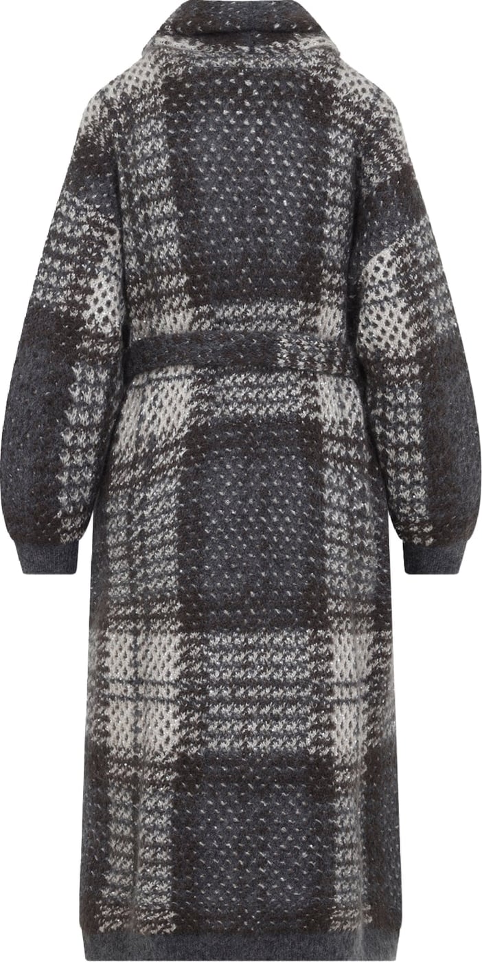 Brunello Cucinelli Macrocheck Cardigan Coat