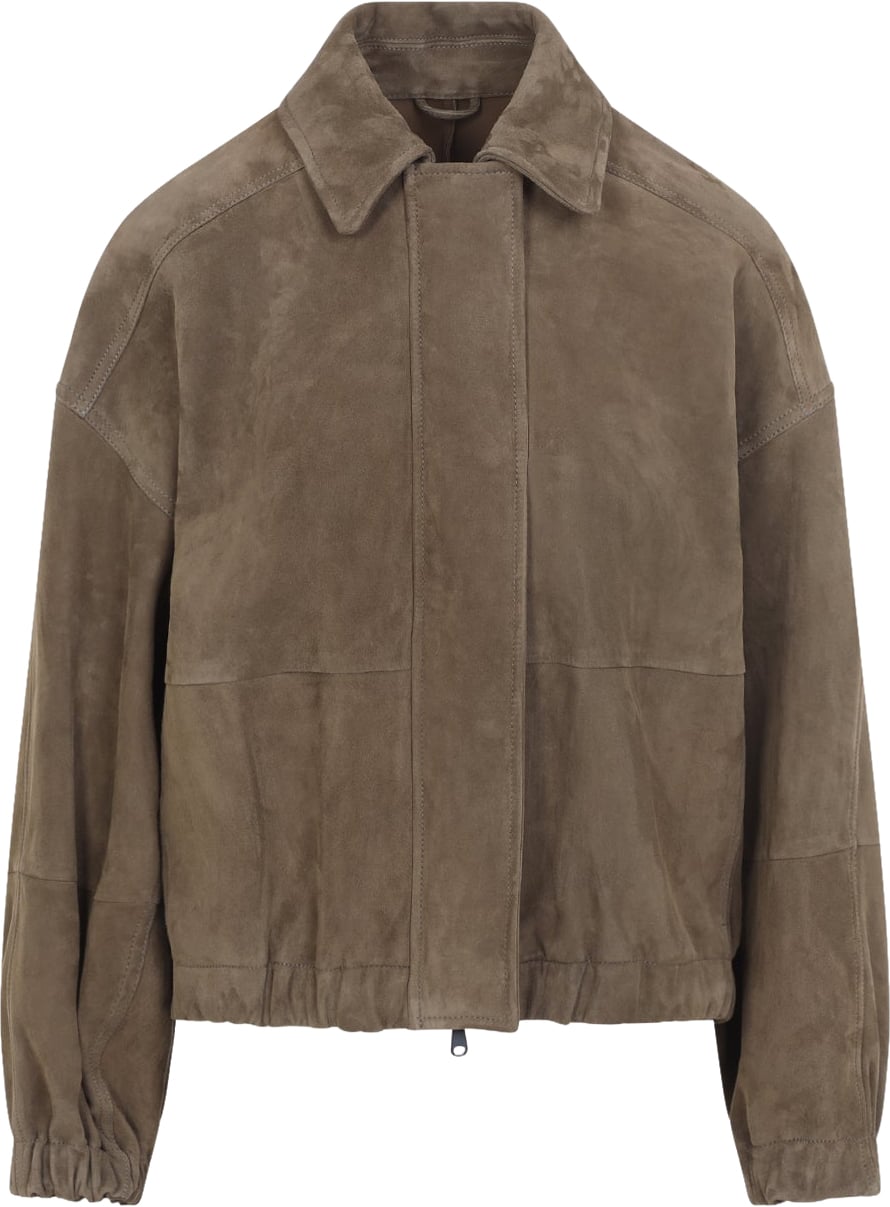 Brunello Cucinelli Suede Leather Jacket