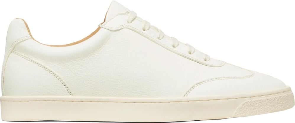 Brunello Cucinelli White logo-print leather Man sneakers