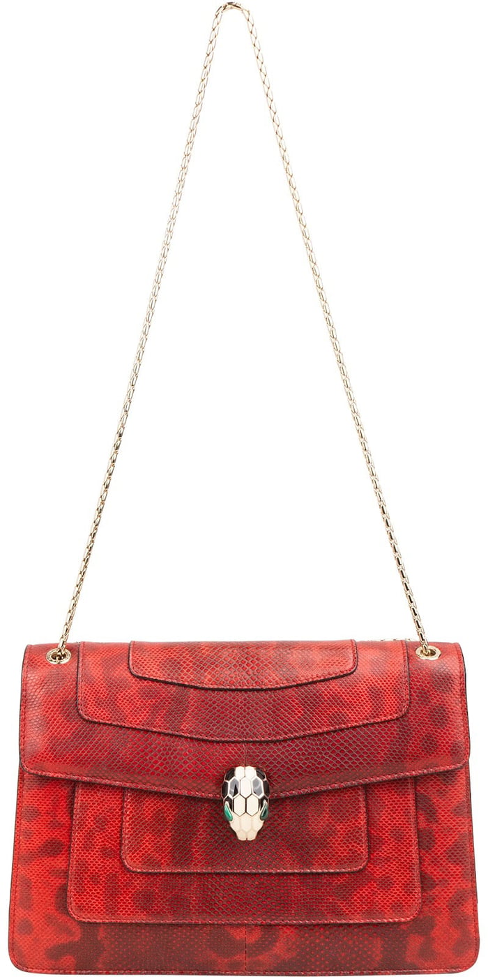 Bulgari Lizard-Embossed Leather Serpenti Forever Shoulder Bag