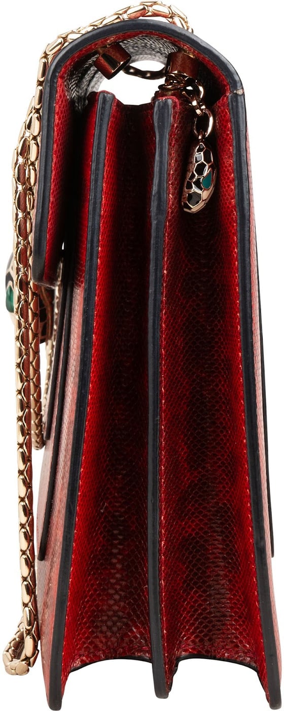 Bulgari Lizard-Embossed Leather Serpenti Forever Shoulder Bag
