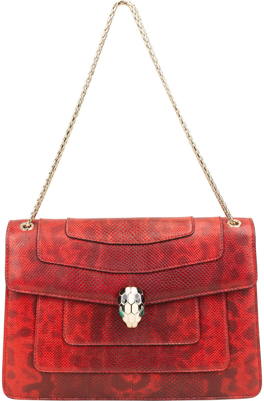 Bulgari Lizard-Embossed Leather Serpenti Forever Shoulder Bag