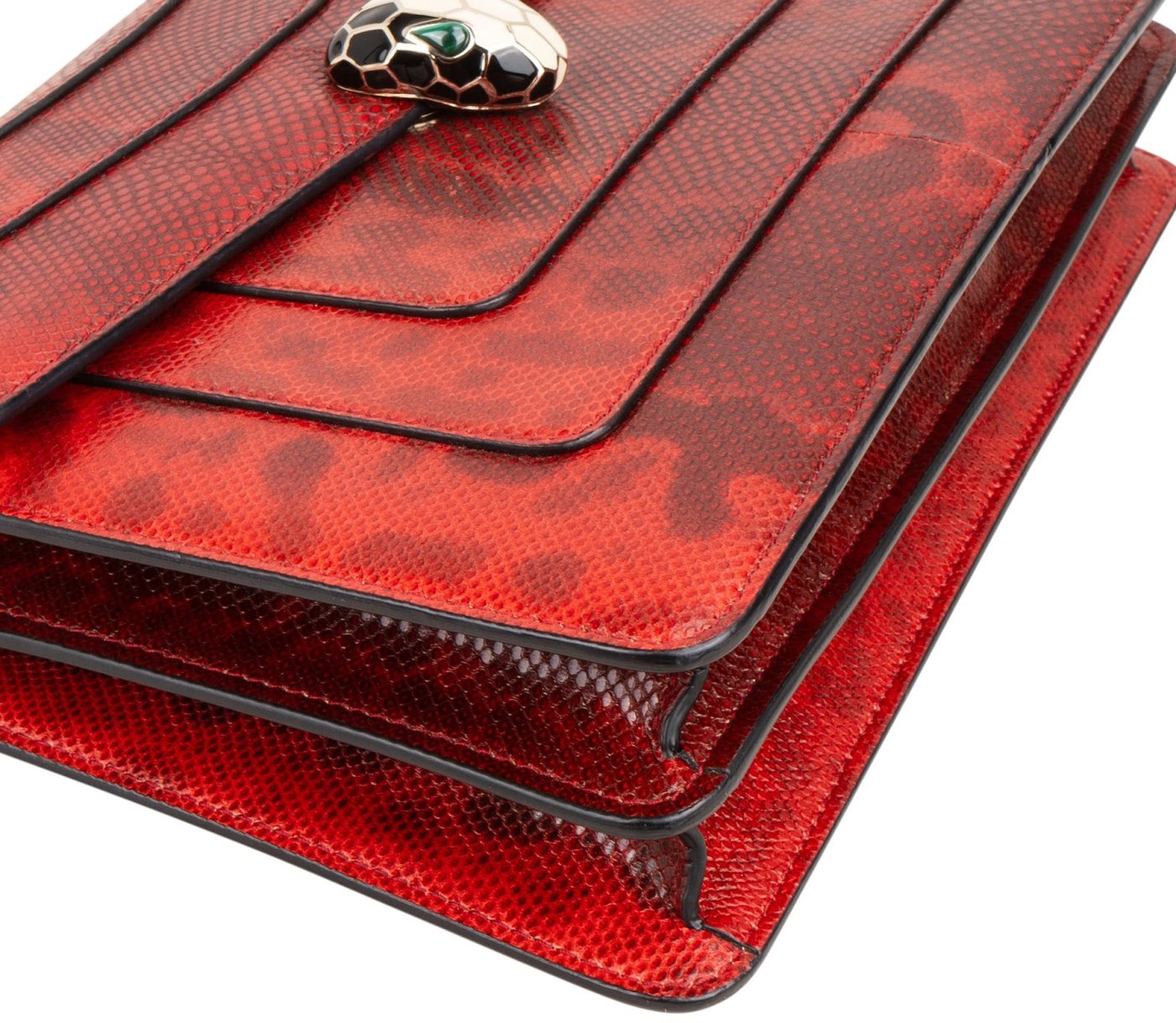 Bulgari Lizard-Embossed Leather Serpenti Forever Shoulder Bag