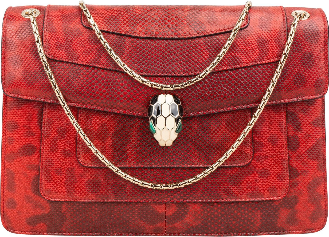 Bulgari Lizard-Embossed Leather Serpenti Forever Shoulder Bag