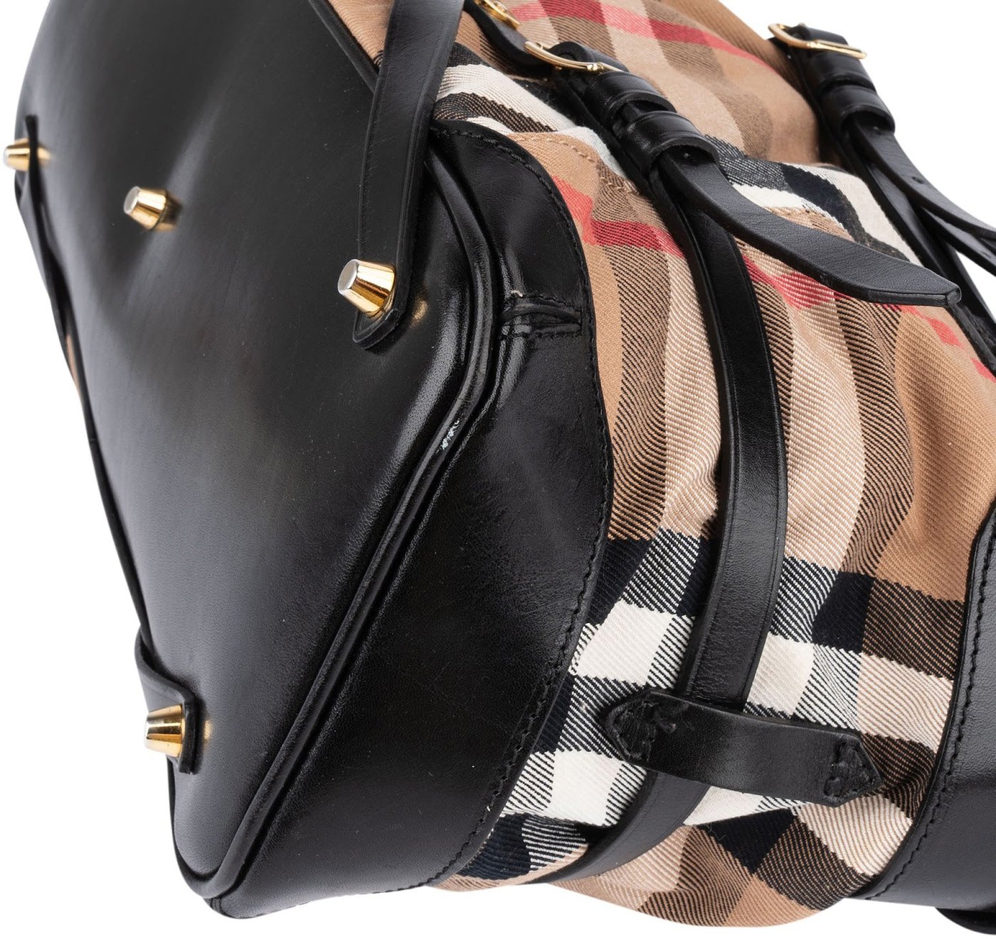 Burberry Nova-Check Monogram Medium Bridle Tote Handbag