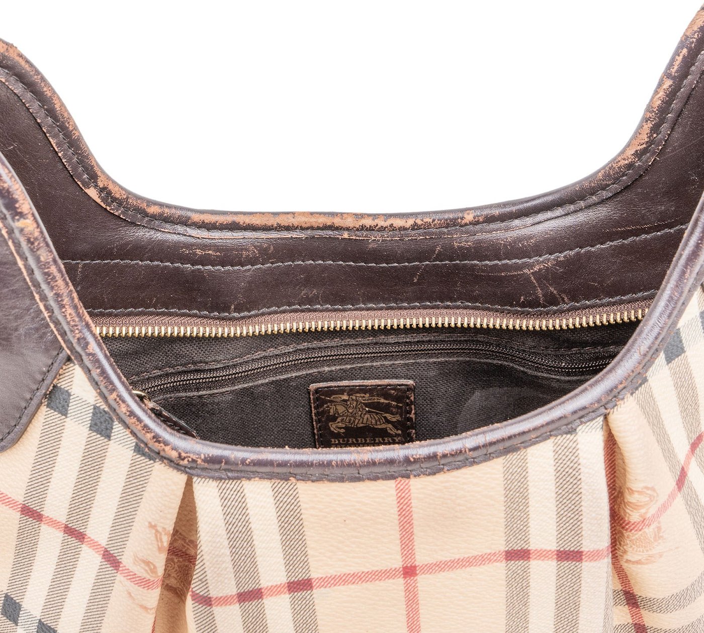 Burberry Haymarket Check Brooklyn Hobo Shoulder Bag