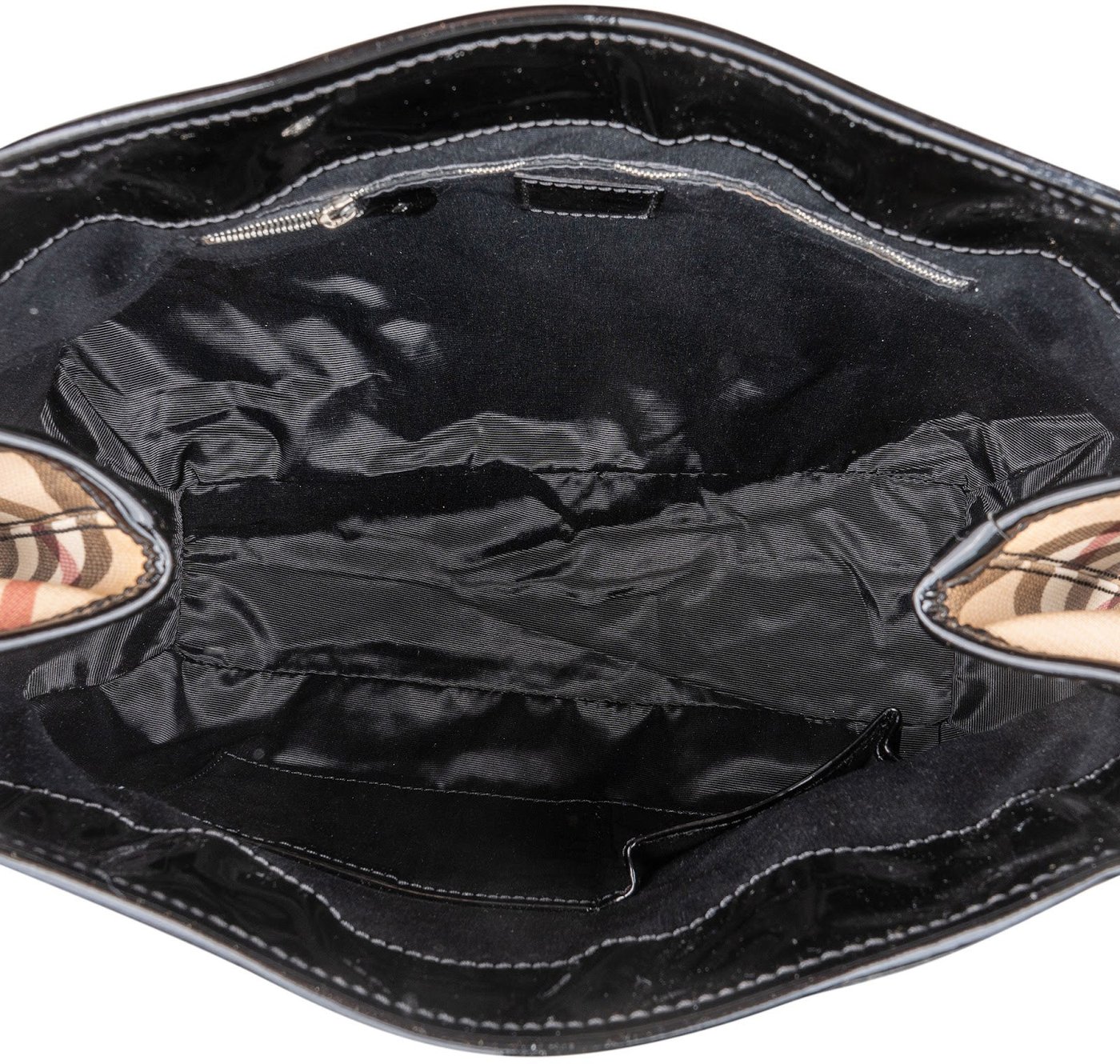 Burberry Nova-Check Studded Knight Hobo Handbag