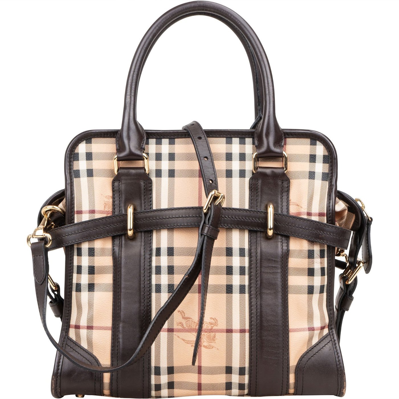 Burberry Haymarket Check Minford Satchel Handbag