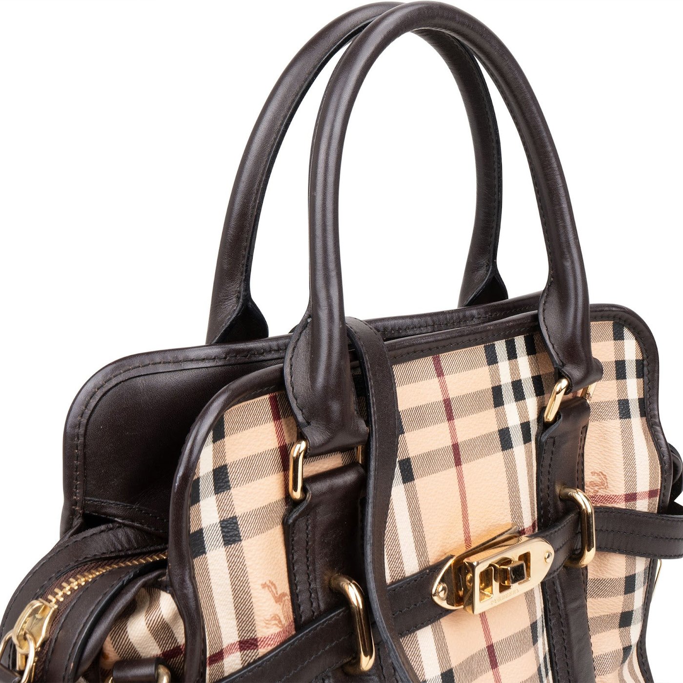 Burberry Haymarket Check Minford Satchel Handbag