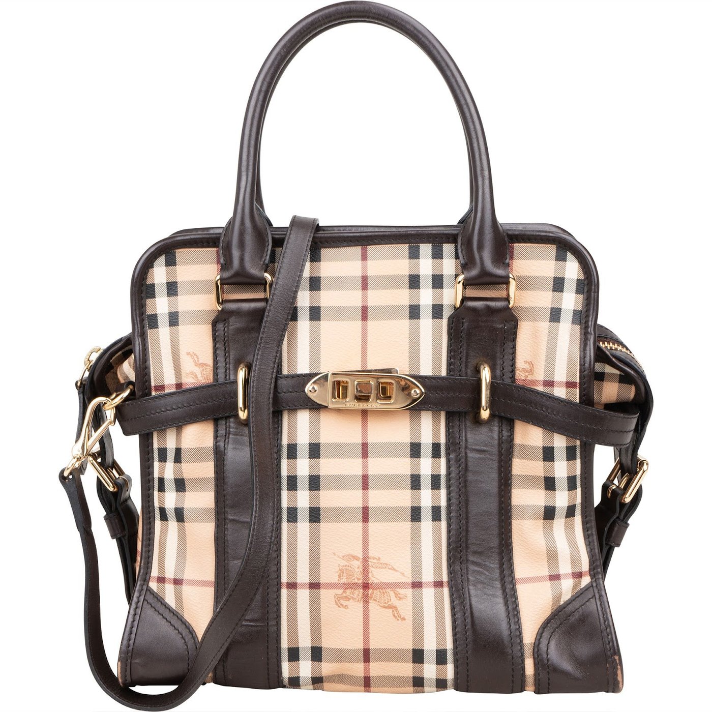 Burberry Haymarket Check Minford Satchel Handbag