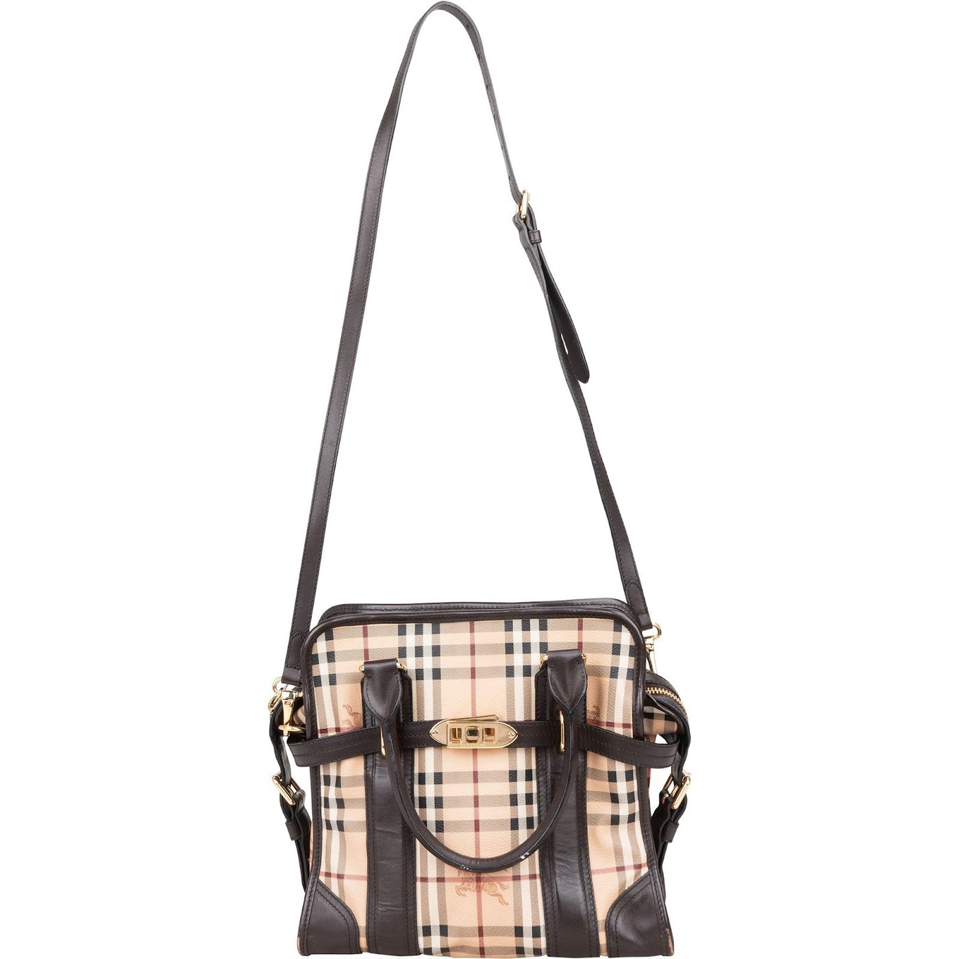 Burberry Haymarket Check Minford Satchel Handbag