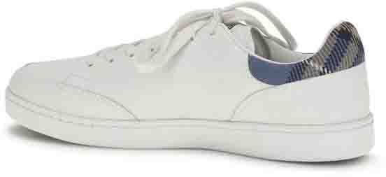 Burberry White Calf Leather Bos Taurus Low Top Sneakers