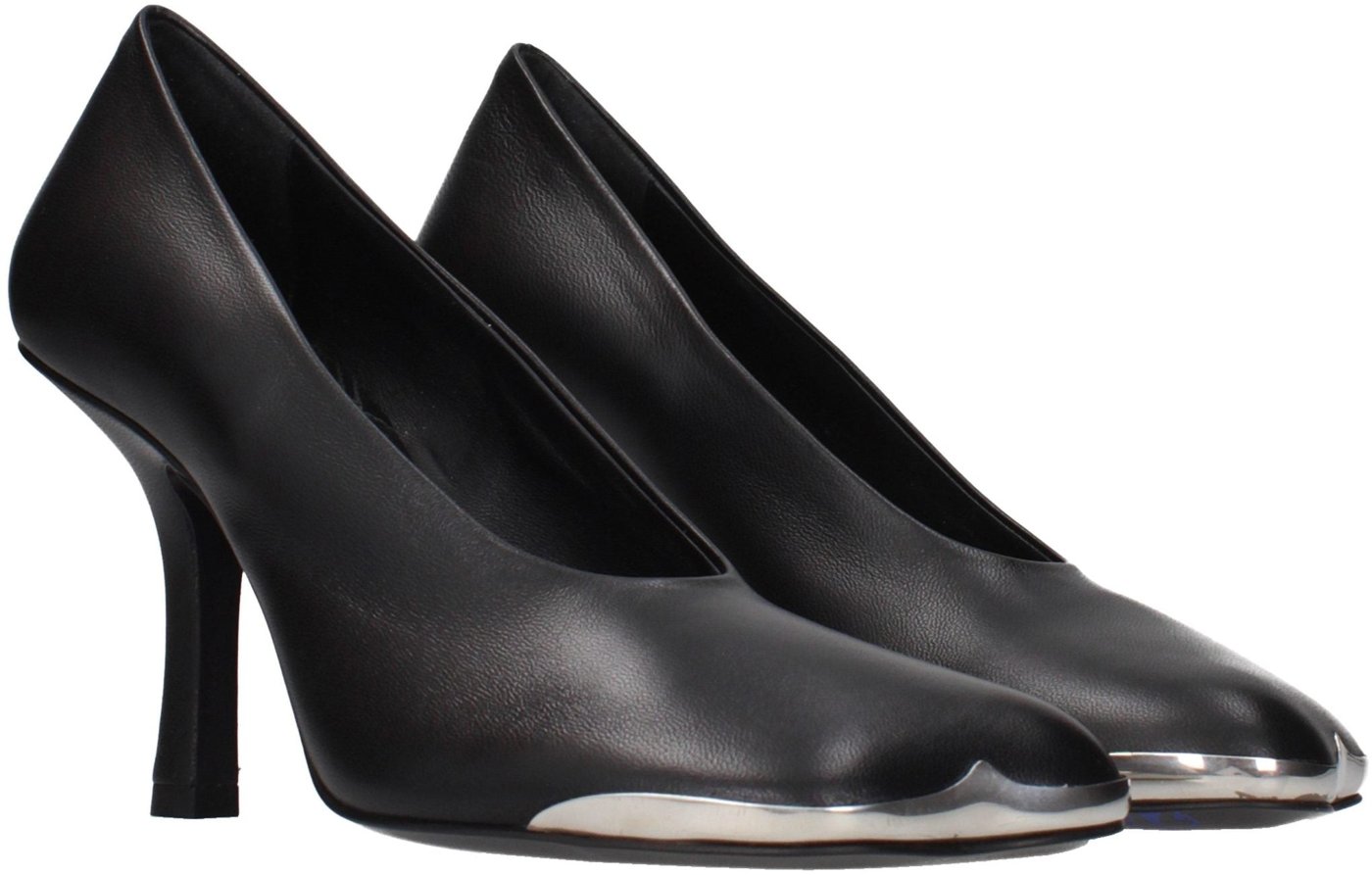 Burberry Black Leather High Heel Pumps