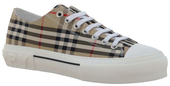 Burberry Brown Cotton Sneakers