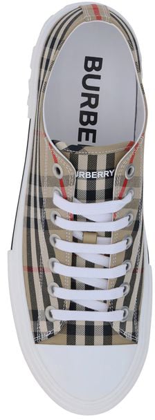 Burberry Brown Cotton Sneakers