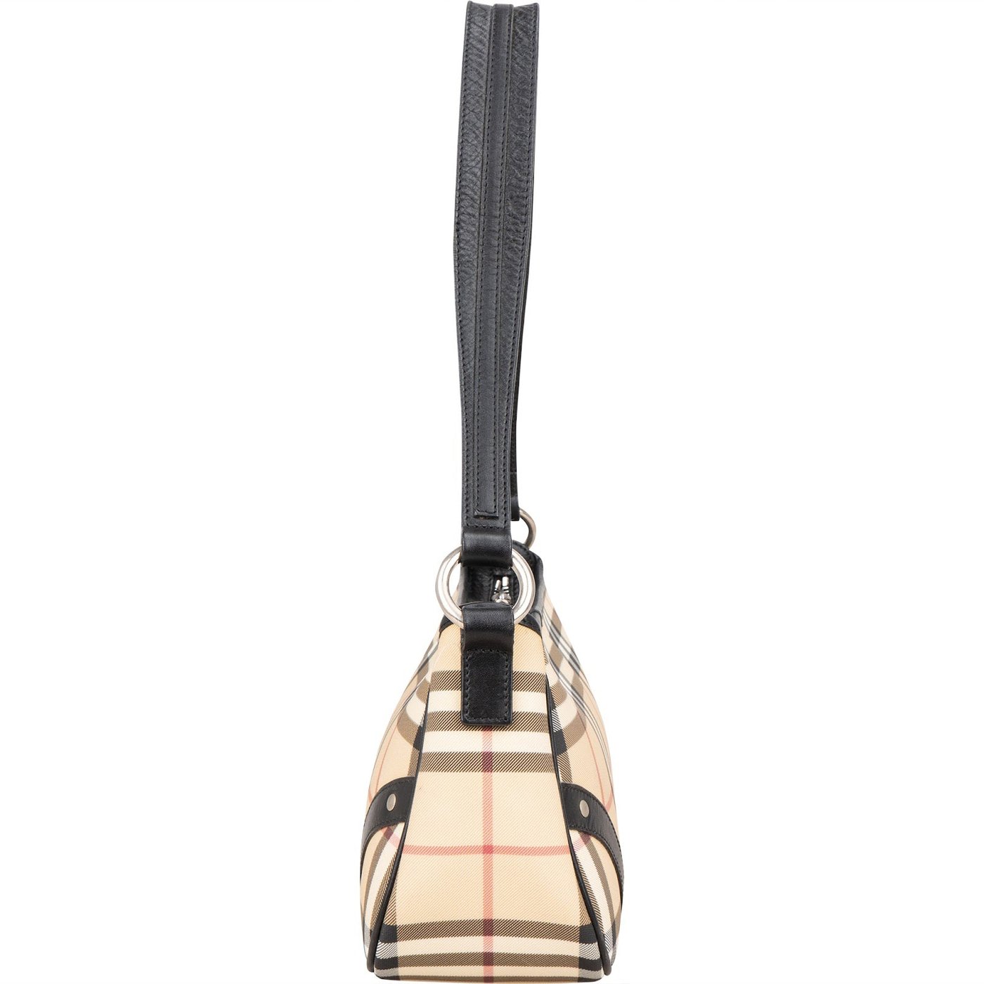 Burberry Nova-Check Monogram Studded Shoulder Bag