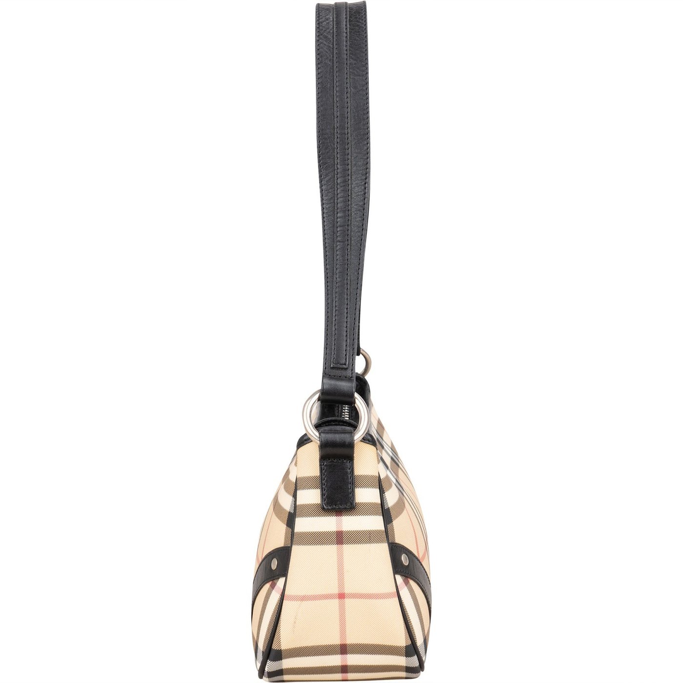 Burberry Nova-Check Monogram Studded Shoulder Bag