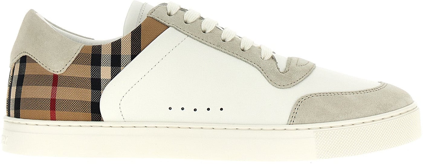 Burberry Multicolor Leather Low Top Sneakers