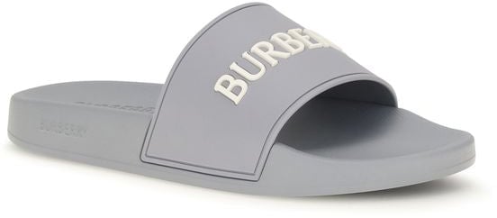 Burberry Gray Rubber Slides