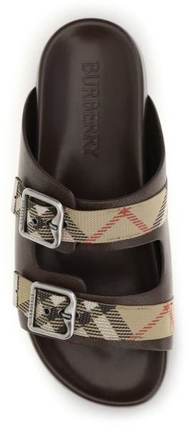 Burberry Brown Goatskin Flat Sandals
