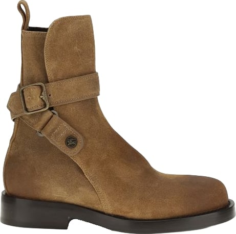 Burberry Brown Calf Leather Bos Taurus Lace-Up Boots