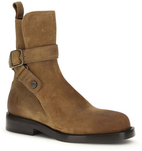 Burberry Brown Calf Leather Bos Taurus Lace-Up Boots
