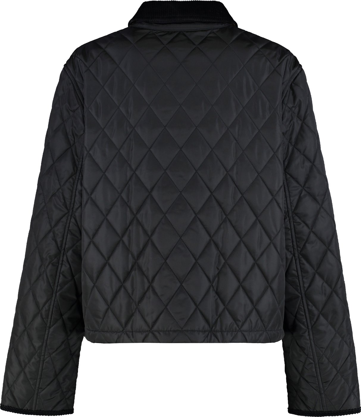 Cropped nylon quilted jacket