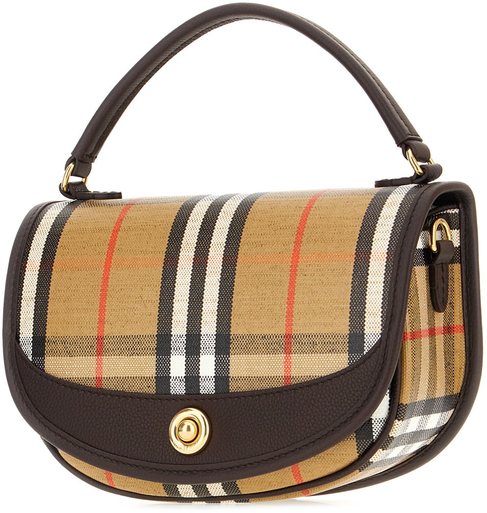 Burberry Multicolor fabric and leather handbag