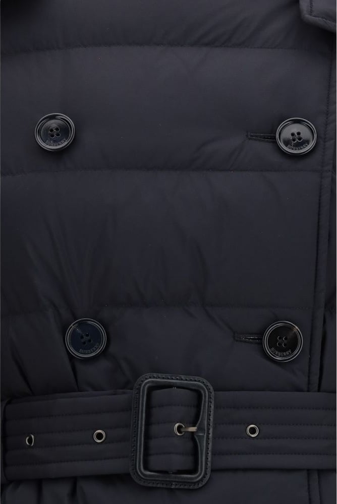 Quilted Belted Double-Breasted Coat