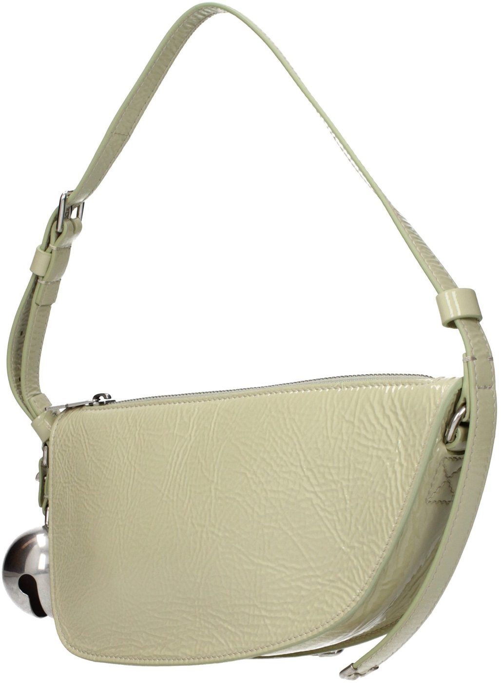 Burberry Green Leather Shoulder Bag