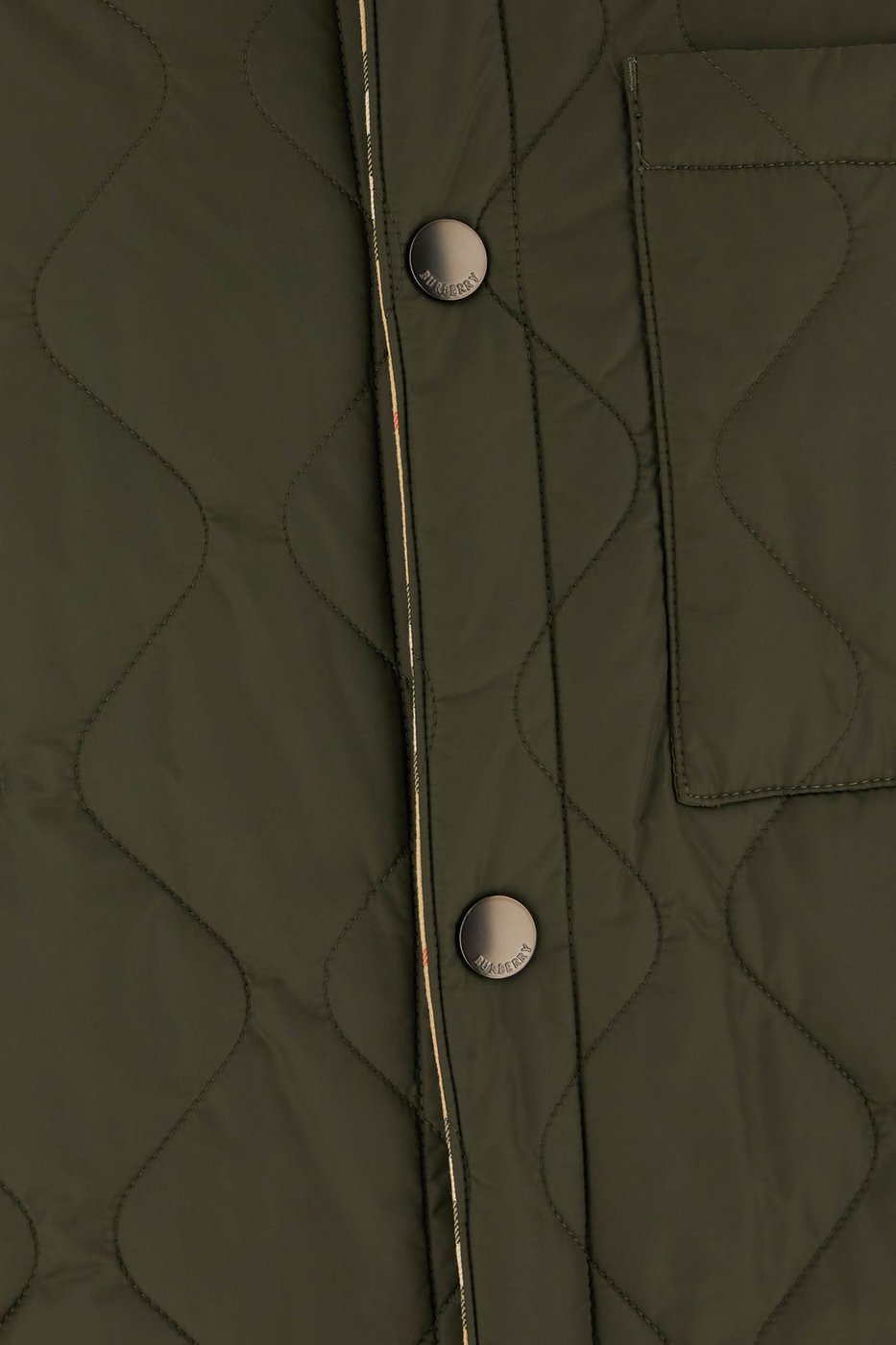 Burberry Khaki green nylon Brighton padded jacket