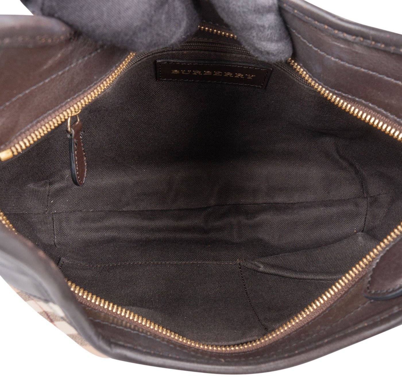 Burberry Haymarket Check Hobo Shoulder Bag