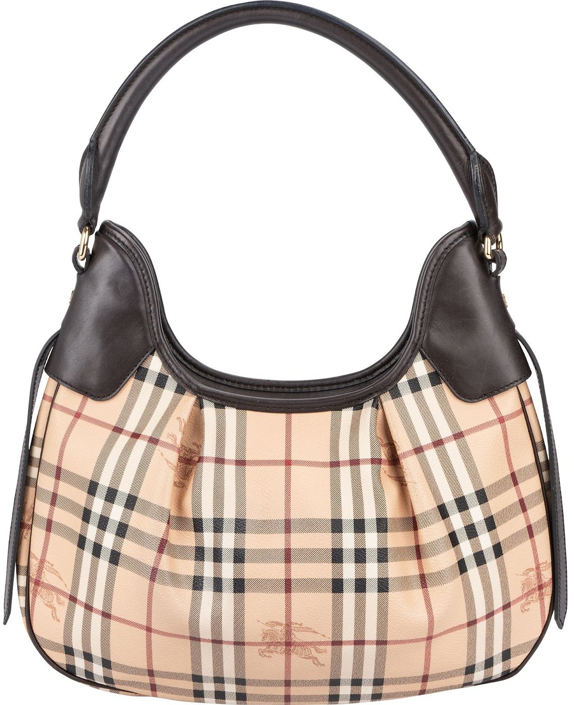 Burberry Haymarket Check Hobo Shoulder Bag