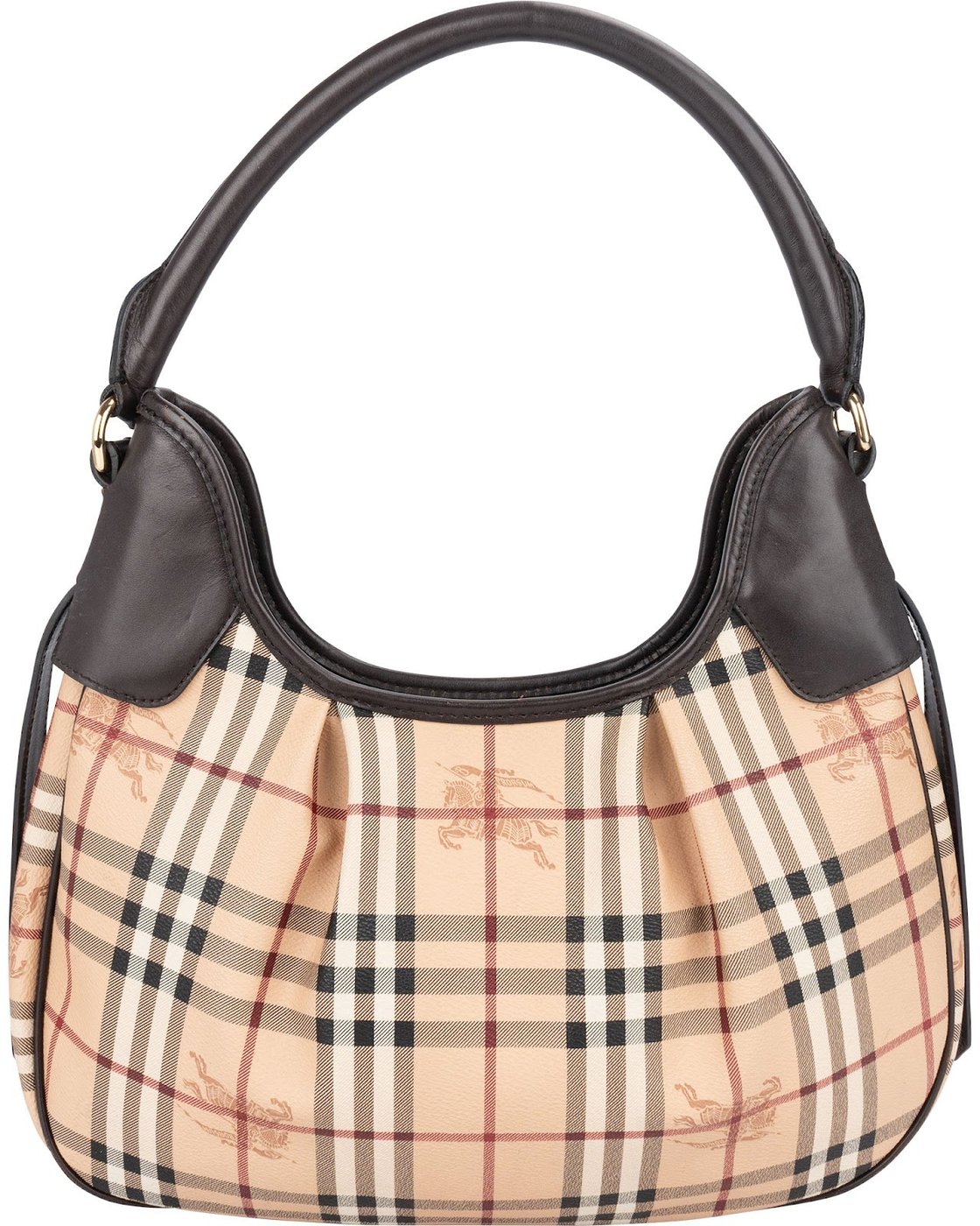 Burberry Haymarket Check Hobo Shoulder Bag