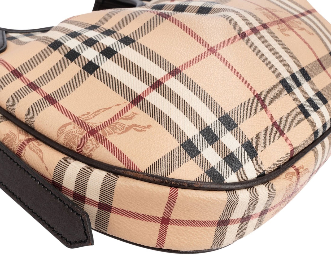Burberry Haymarket Check Hobo Shoulder Bag