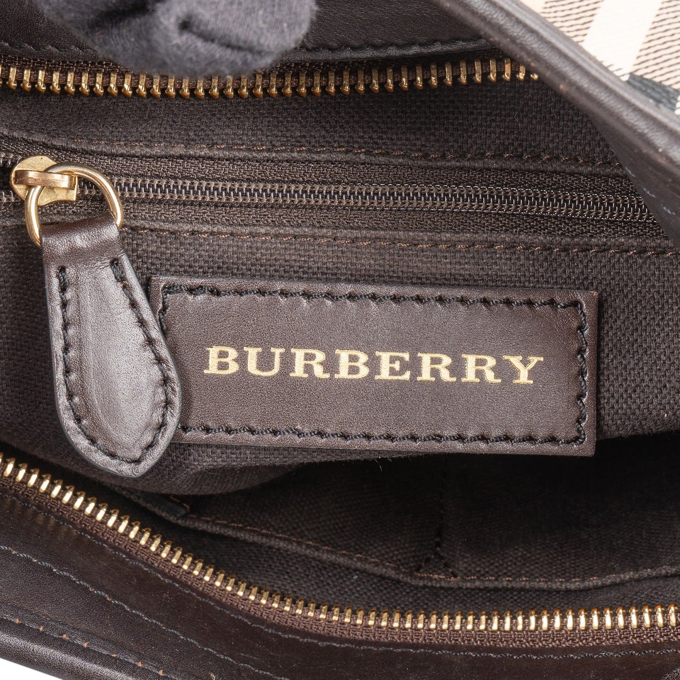 Burberry Haymarket Check Hobo Shoulder Bag