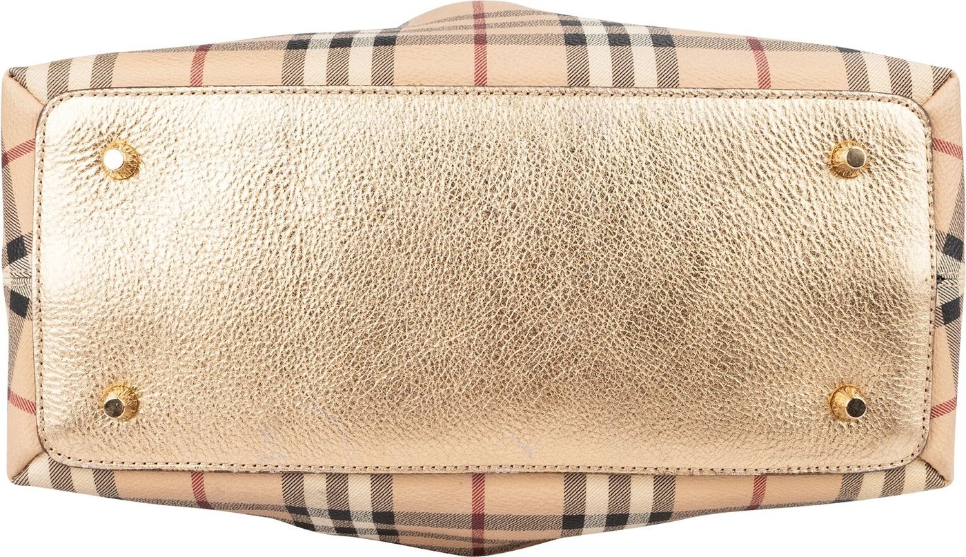 Burberry Haymarket Check Framed Bowling Handbag