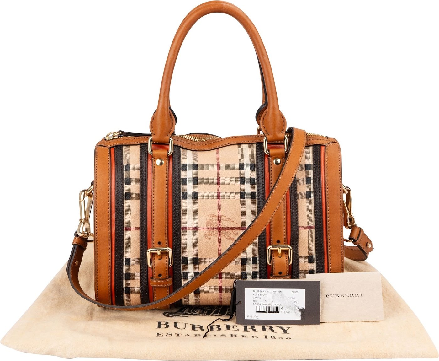 Burberry Nova-Checl Small Alchester Bowling Handbag