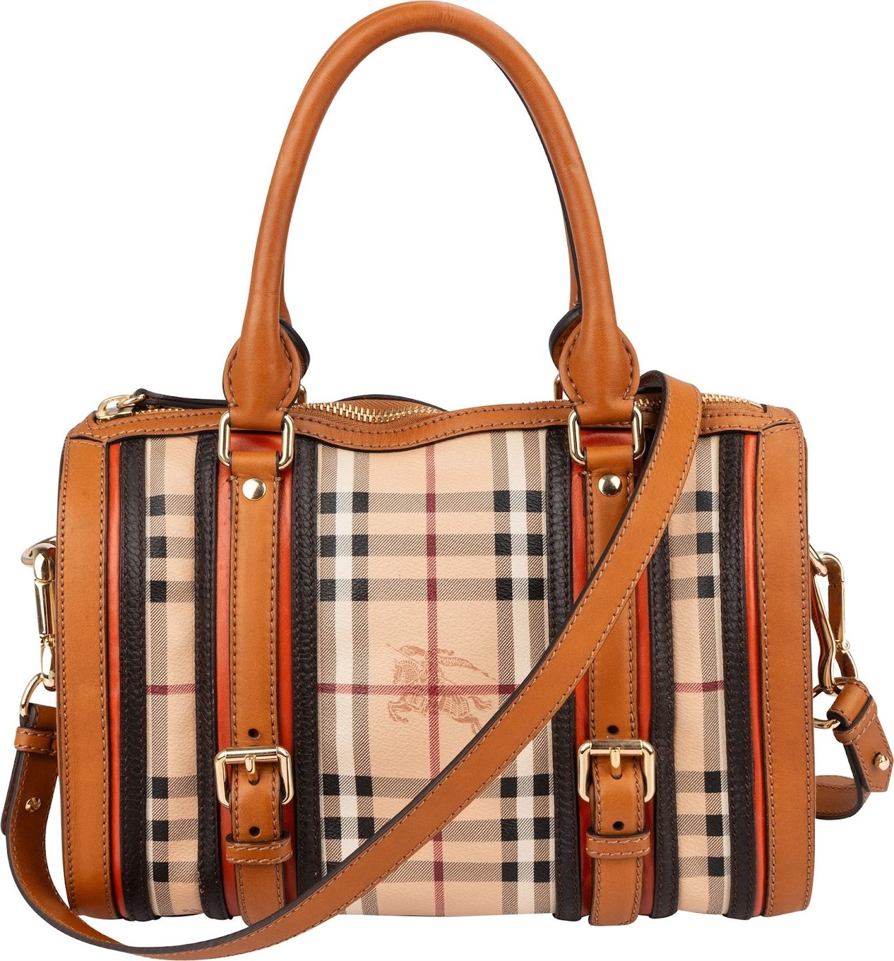 Burberry Nova-Checl Small Alchester Bowling Handbag