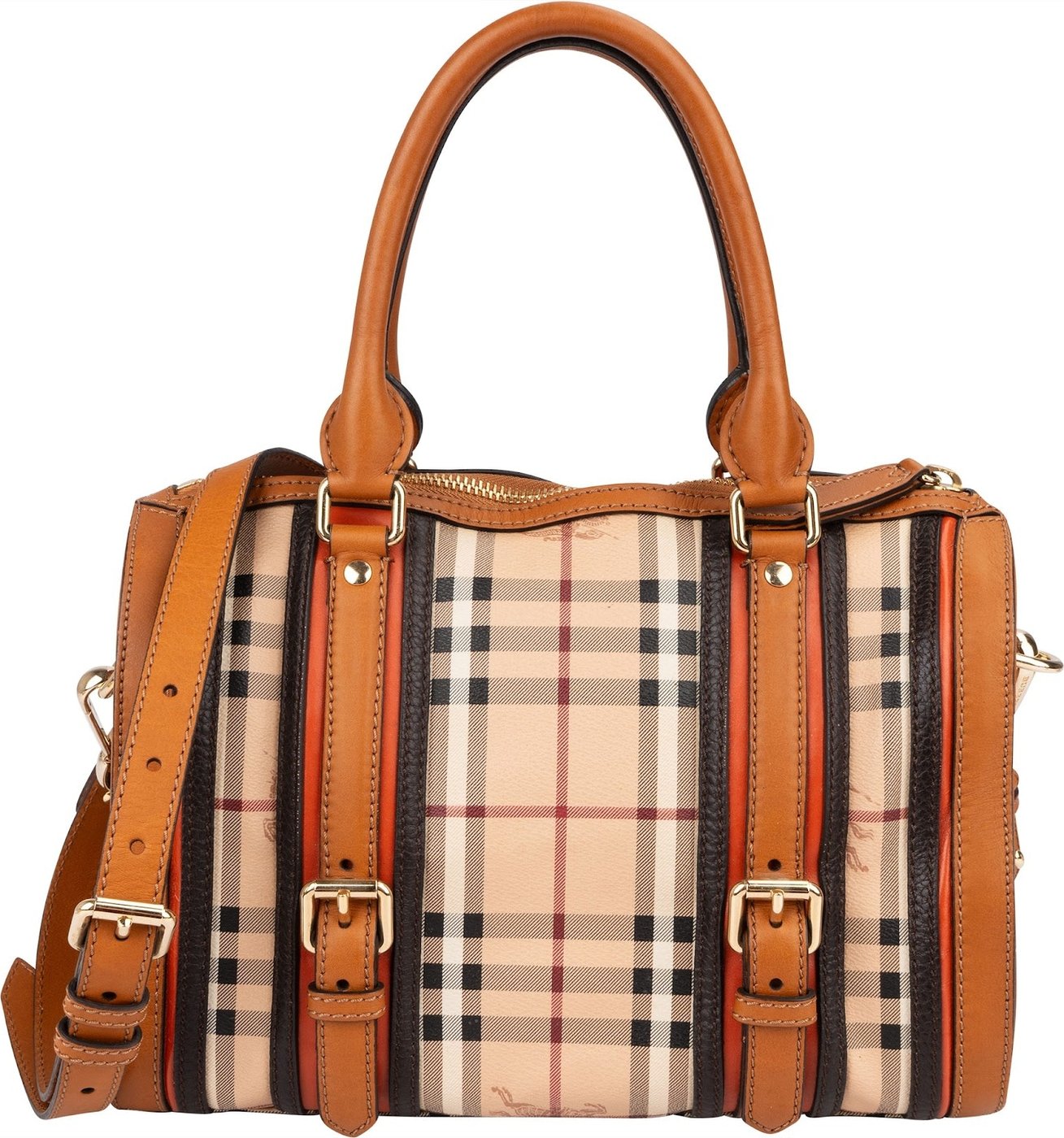 Burberry Nova-Checl Small Alchester Bowling Handbag